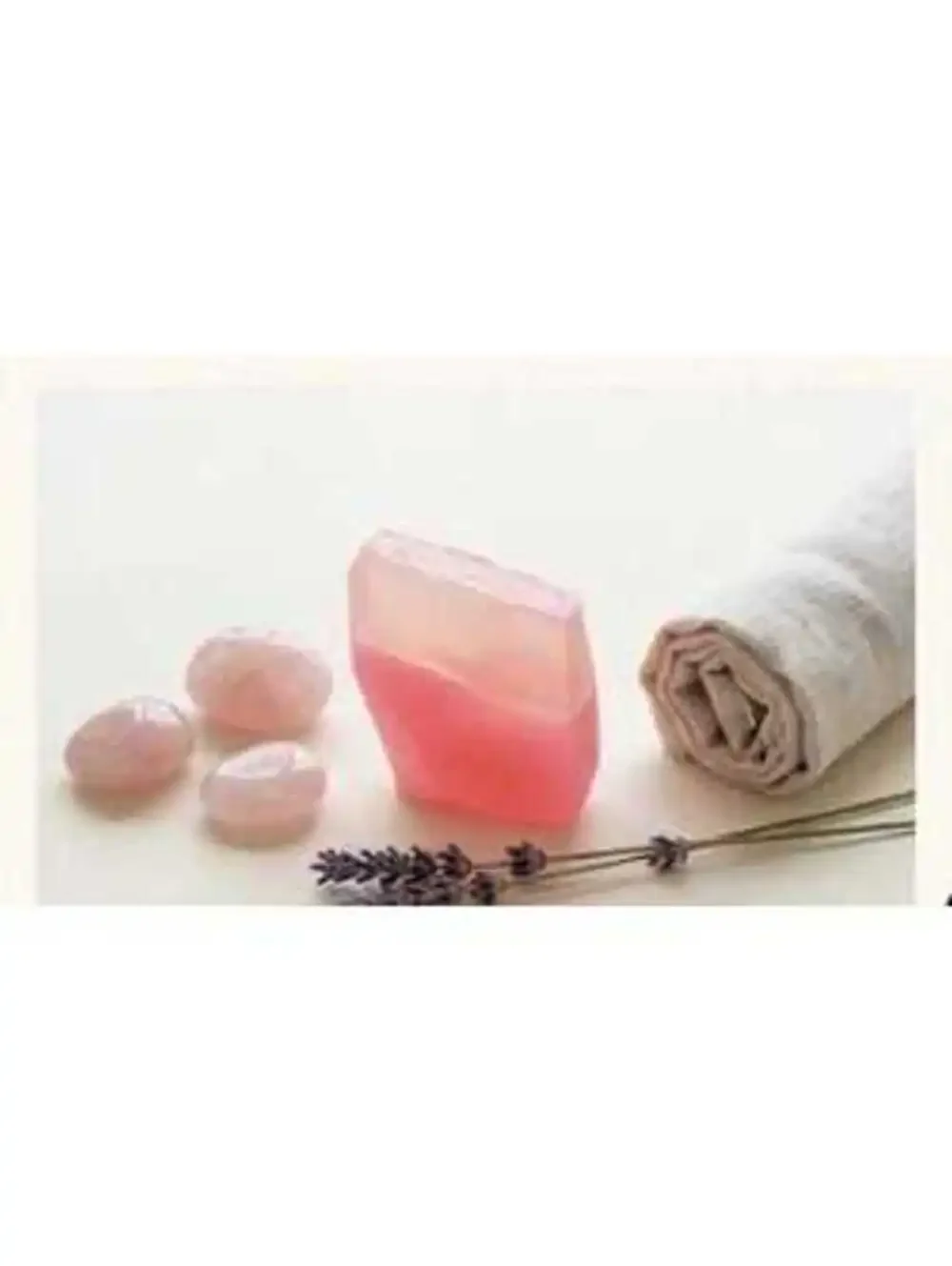Artisan Rose Quartz Gemstone Soap, Natural Pink Geode Bar